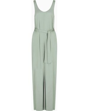 ARMANI EXCHANGE Fluid Viscose Jumpsuit - Green