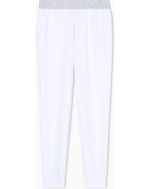 ARMANI EXCHANGE Jogger Trousers With Contrasting Inserts - White