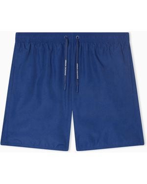 ARMANI EXCHANGE All-Over Graphic Print Swimsuit - Blue