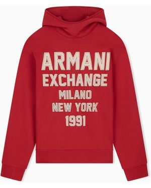 ARMANI EXCHANGE Felpa Regular - Rosso