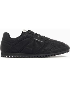 ARMANI EXCHANGE Sneakers Basses Avec Motif Matelassé Et Semelle En Gomme - Noir