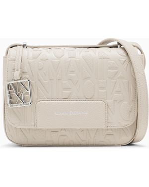 ARMANI EXCHANGE Bandolera Con Logotipo En Relieve Y Correa Ajustable - Blanco