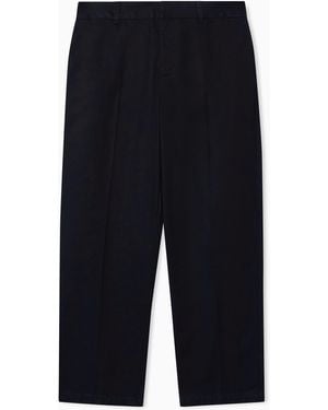 ARMANI EXCHANGE Classic Comfort Cotton Twill Trousers - Blue
