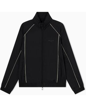 ARMANI EXCHANGE Lightweight Technical Nylon Blouson With A Matte Finish - Black