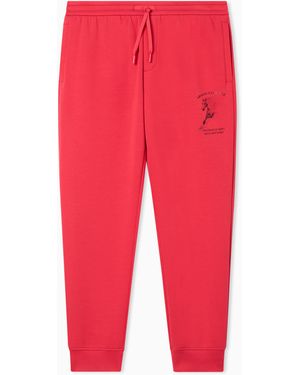 ARMANI EXCHANGE Horse Print Sweatshirt Joggers - Red