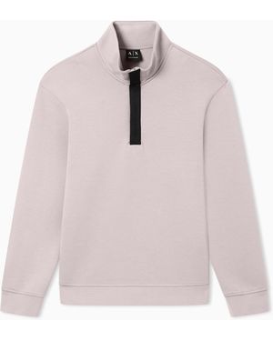 ARMANI EXCHANGE High-Neck Sweatshirt With Zip - Pink