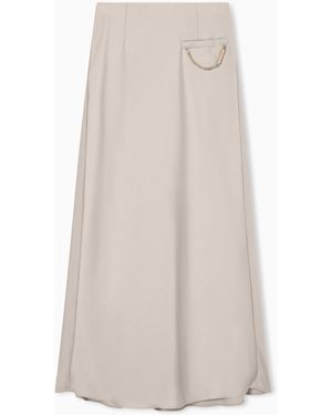 ARMANI EXCHANGE Long Flowing Skirt - White