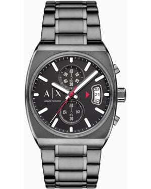 ARMANI EXCHANGE Chronograph Gunmetal Stainless Steel Watch - White