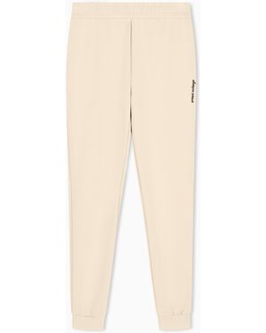 ARMANI EXCHANGE Regular Fit Trousers Stretch Viscose Scuba - Natural