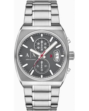 ARMANI EXCHANGE Reloj Con Cronógrafo De Acero Inoxidable - Blanco