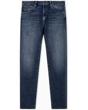 ARMANI EXCHANGE Vaquero Lavado Slim De Cinco Bolsillos En Algodón Elástico - Azul