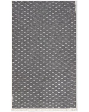 ARMANI EXCHANGE Jacquardschal Aus Viskose Mit Muster Und Feinen Fransen - Grau