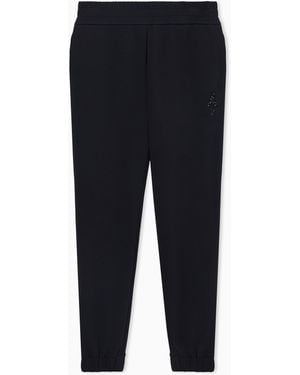 ARMANI EXCHANGE Jogger Trousers With Logo - Blue