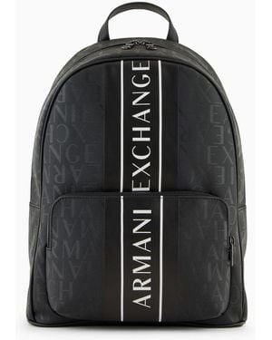 ARMANI EXCHANGE A | X Armani Exchange All Over Logo Backpack - Black