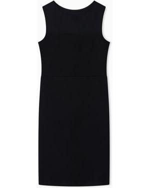 ARMANI EXCHANGE Stretch Sheath Dress With A Mesh Insert Icon - Black
