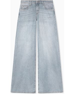 ARMANI EXCHANGE Loose Fit Denim Used Jeans - Blue