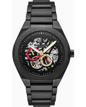 ARMANI EXCHANGE Montre Sync Automatic En Acier Inoxydable Noir