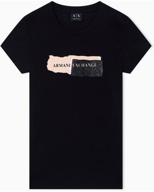 ARMANI EXCHANGE Slim Fit Cotton T-Shirt - Black