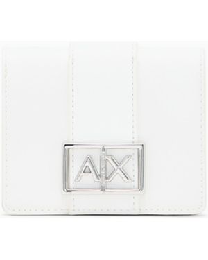 ARMANI EXCHANGE Kompakte Geldbörse Mit Glattem Finish Und Logodetail - Weiß
