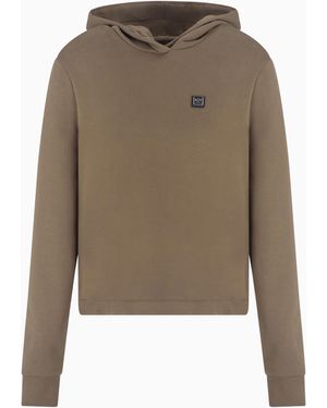 ARMANI EXCHANGE Asv Organic Cotton Blend Hoodie - Natural