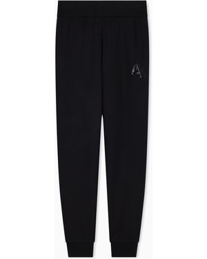 ARMANI EXCHANGE Pantalon En Jersey Scuba Stretch De Viscose - Noir