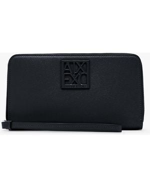 ARMANI EXCHANGE Zip-Around Wallet - Black