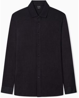 ARMANI EXCHANGE Technical Fabric Shirt - Blue