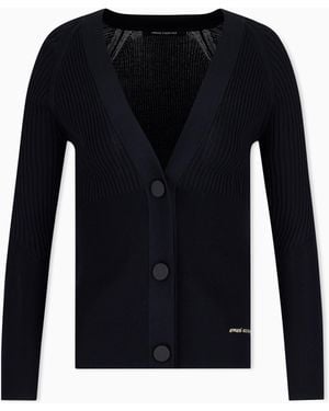 ARMANI EXCHANGE Cardigan Regularer Schnitt Aus Recycelter Viskose Und Polyamid - Blau