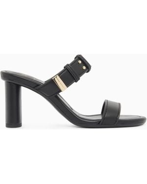ARMANI EXCHANGE Heeled Sandals With Two Straps - White