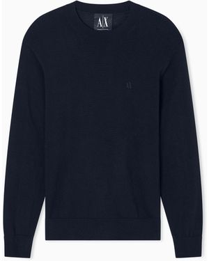 ARMANI EXCHANGE Crew Neck Jumper - Blue