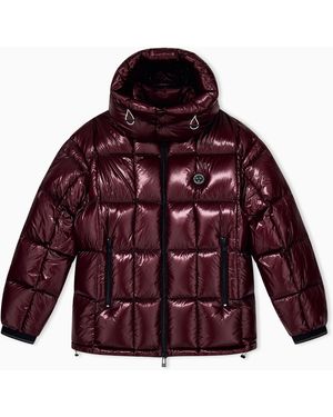 ARMANI EXCHANGE Doudoune Matelassée Et Brillante Avec Capuche En Duvet - Rouge