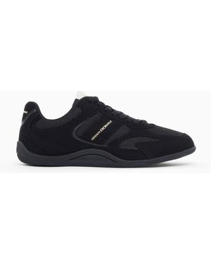 ARMANI EXCHANGE Sneaker Regularpassform Mesh Schnürung Gummisohle - Blau
