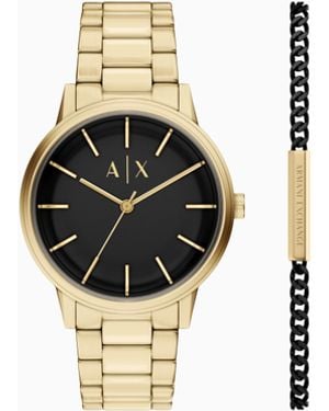 ARMANI EXCHANGE Quartz Watch And Bracelet Set - Multicolour