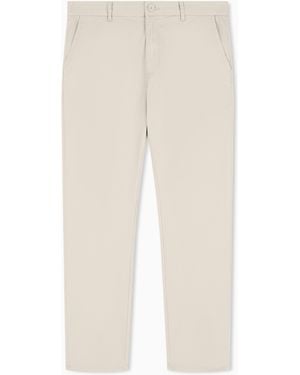 ARMANI EXCHANGE Stretch Cotton Twill Trousers - White