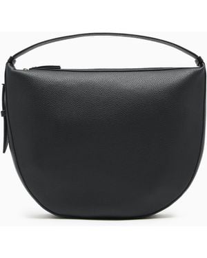 ARMANI EXCHANGE Hobo Bag With Hammered Effect And Zip Closure - Black