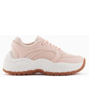 ARMANI EXCHANGE Urban Chic Mesh Trainers - Pink