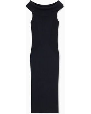 ARMANI EXCHANGE Strickkleid Schmal Geschnitten Aus Recycelter Viskose - Schwarz
