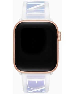 ARMANI EXCHANGE Multicolour Silicone Band For Apple Watch®, 42/44/45/49mm - Black