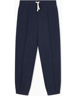 ARMANI EXCHANGE Pantalón De Felpa De Algodón De Corte Regular - Azul