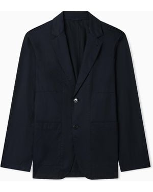 ARMANI EXCHANGE Cotton Twill Jacket - Blue
