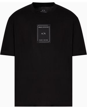 ARMANI EXCHANGE Regular Fit T-Shirts - Black