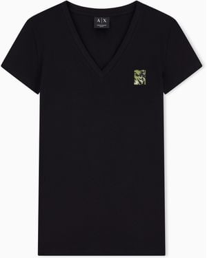 ARMANI EXCHANGE Slim Fit T-Shirt - Black