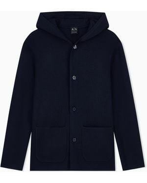 ARMANI EXCHANGE Regular Fit Blazer Knit - Blue