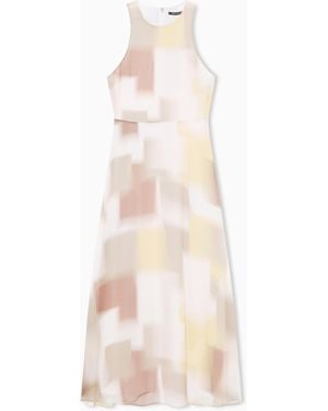 ARMANI EXCHANGE Midi Dress With Allover Abstract Print - Natural