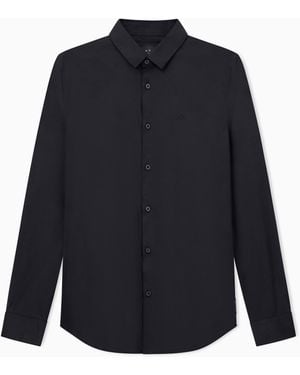 ARMANI EXCHANGE Slim-Fit Shirt Essential - Blue