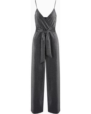 ARMANI EXCHANGE Lurex Long Jumpsuit - Metallic