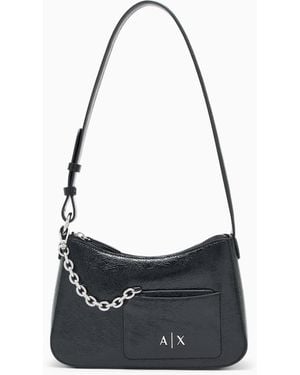 ARMANI EXCHANGE Mini Bag Con Catena E Tracolla Regolabile - Bianco