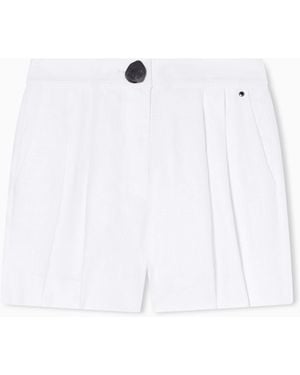 ARMANI EXCHANGE Linen Twill Shorts - White