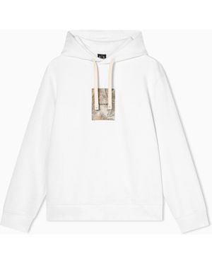 ARMANI EXCHANGE Cotton French Terry Hoodie - White