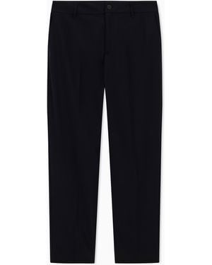 ARMANI EXCHANGE Tailored Straight-Leg Trousers - Blue